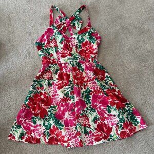 NWT Vineyard Vines Fit and Flare Mini Dress - Floral - 12